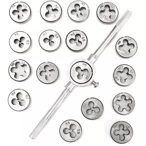 FLAMINGO ENTERPRISE Tap and Die Set Single Sided M3 to M12 Range, FM-594 (Set of 40 Pcs)