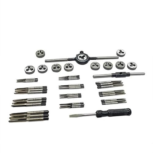 A.D INTERNATIONAL British Association Tap and Dies Set 0 to 10 BA Thread Size with Wooden Box, 91-6O4M-0ANZ (Set of 47)