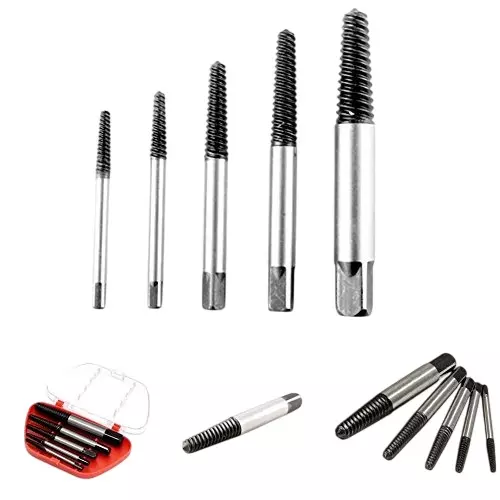 GENERIC 15-60 mm Damaged Bolts & Screws Drill Bits Screwdriver Extractor Set 5 Pcs – Broken Screw Removal Tool