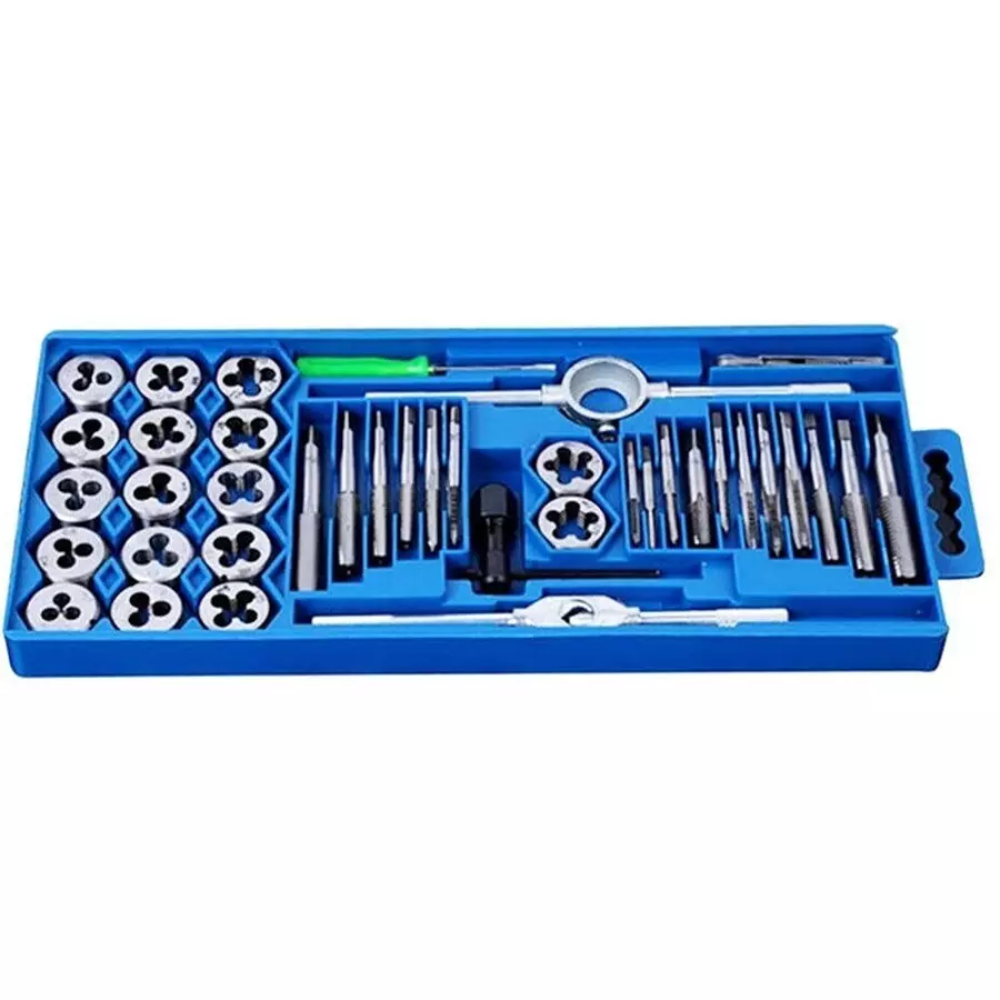 FLAMINGO ENTERPRISE Tap and Die Set Single Sided M3 to M12 Range, FM-595 (Set of 40 Pcs)