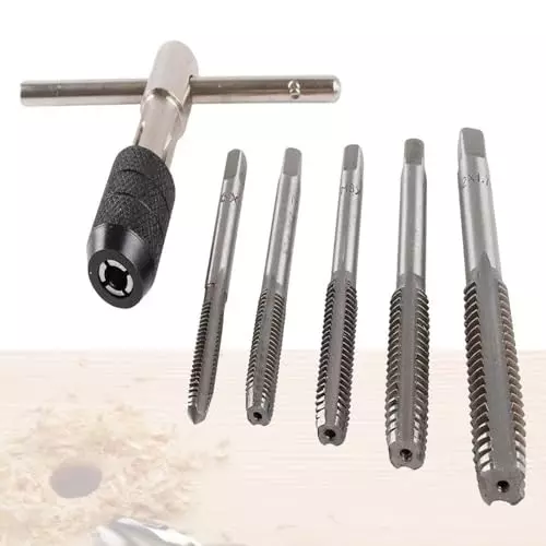 generic-screw-tap-set-m6-m12-high-speed-steel-5-pcs-with-t-handle-wrench