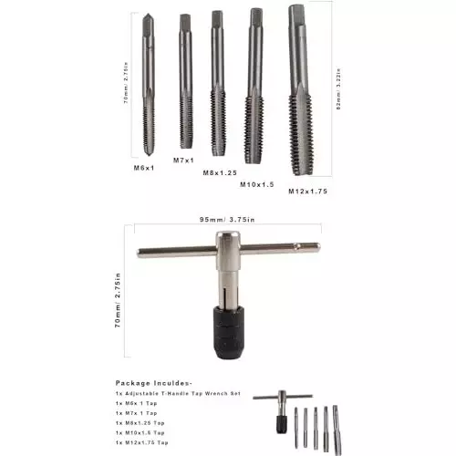 generic-screw-tap-set-m6-m12-high-speed-steel-5-pcs-with-t-handle-wrench