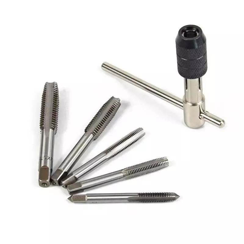 generic-screw-tap-set-m6-m12-high-speed-steel-5-pcs-with-t-handle-wrench