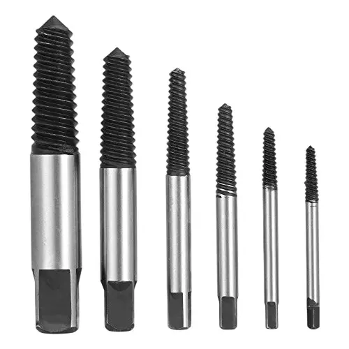 GENERIC 6 Pcs Broken Bolt & Screw Extractor Remover Set – Easy Out Drill Bits Tools Kit 3-22 mm