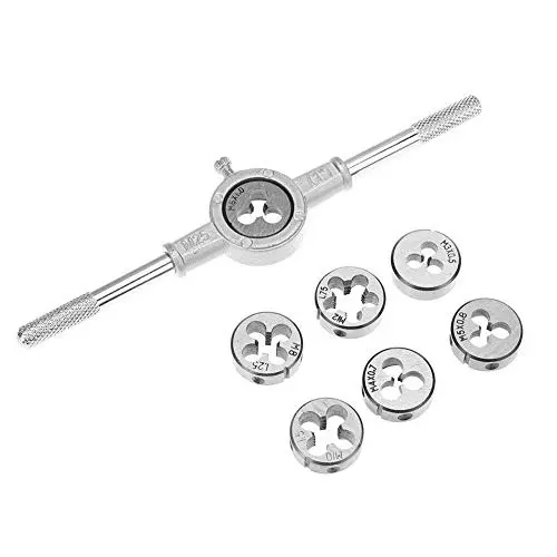 YADAV 8 Pcs HSS Circular Die Set with Wrench Metric Sizes (M3 to M12)