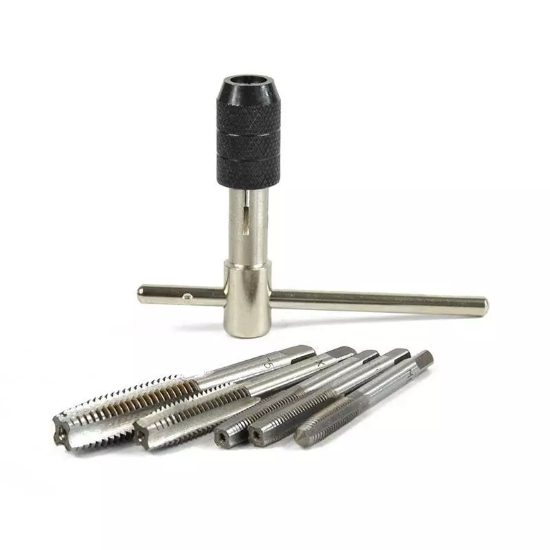 generic-thread-tap-wrench-set-tungsten-steel-uncoated-straight-type-m6-m7-m8-m10-m12-thread