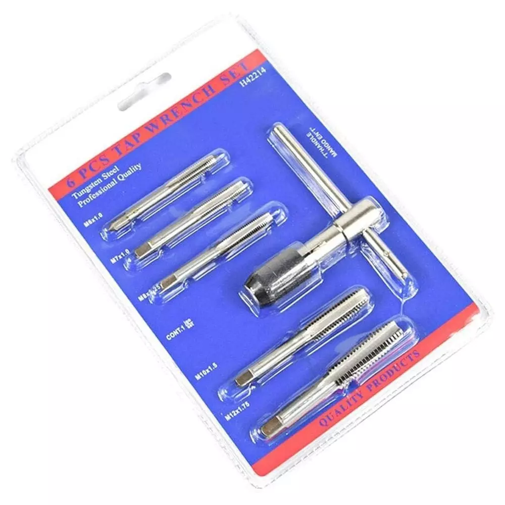 generic-thread-tap-wrench-set-tungsten-steel-uncoated-straight-type-m6-m7-m8-m10-m12-thread