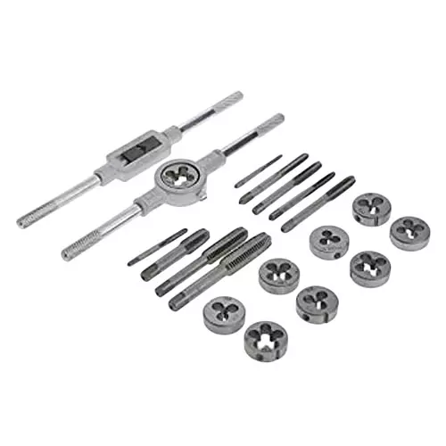 ATOZSHOP11 Tap and Die Set with Adjustable Wrench Twisted Hand Tools Alloy Steel (Set of 20  Pcs)