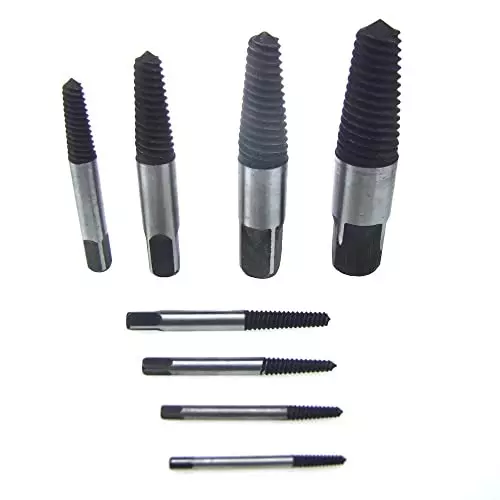 YADAV 8 Pcs Easy Out Screw Extractor Drill Bits Broken & Damaged Bolt Remover Set