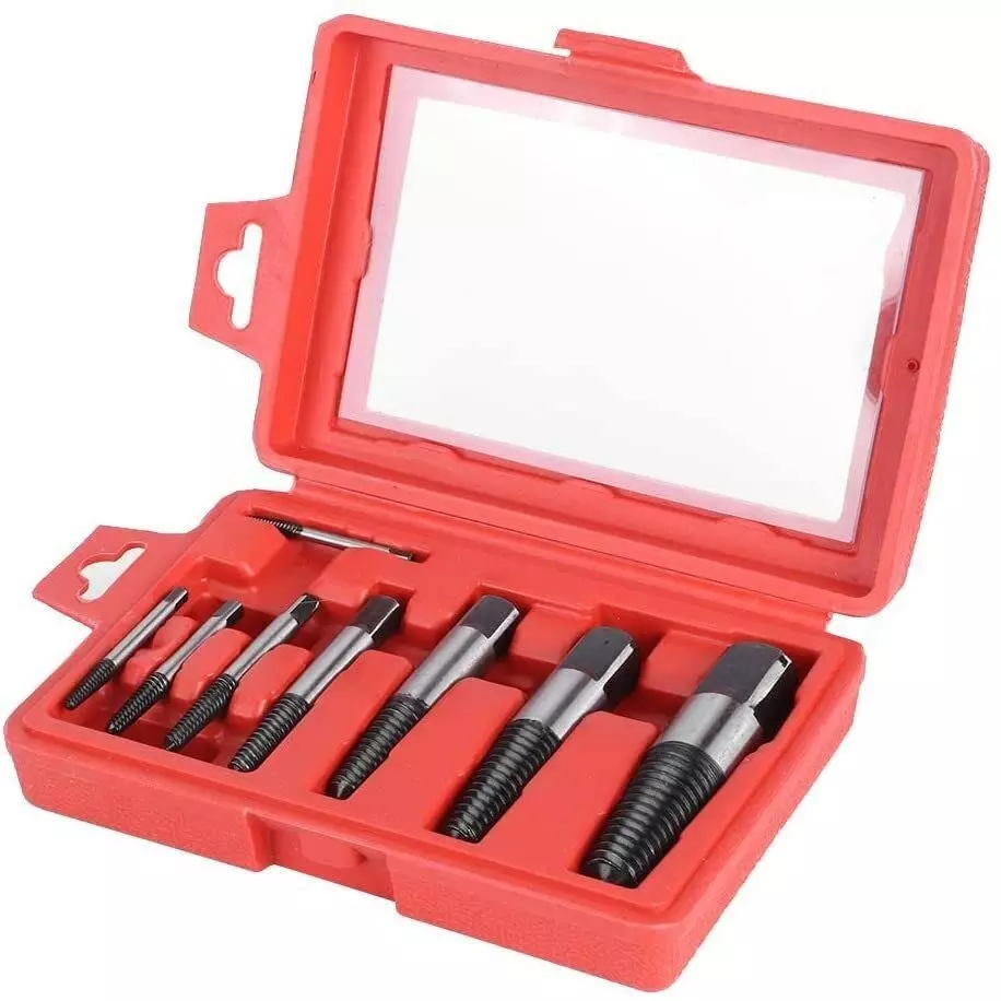 YADAV Easy Out Screw Extractor Kit for Damaged Screws, Broken Bolts & Water Pipes (Set of 8)