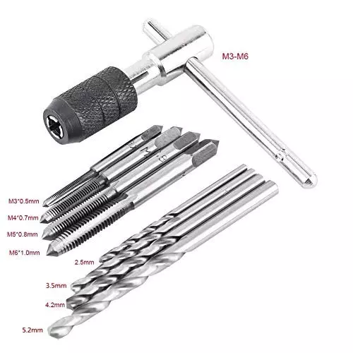 generic-threading-tapping-tool-kit-9-pcs-hand-tap-wrench-set-with-25-52-mm-drill-bits-m3m4m5m6