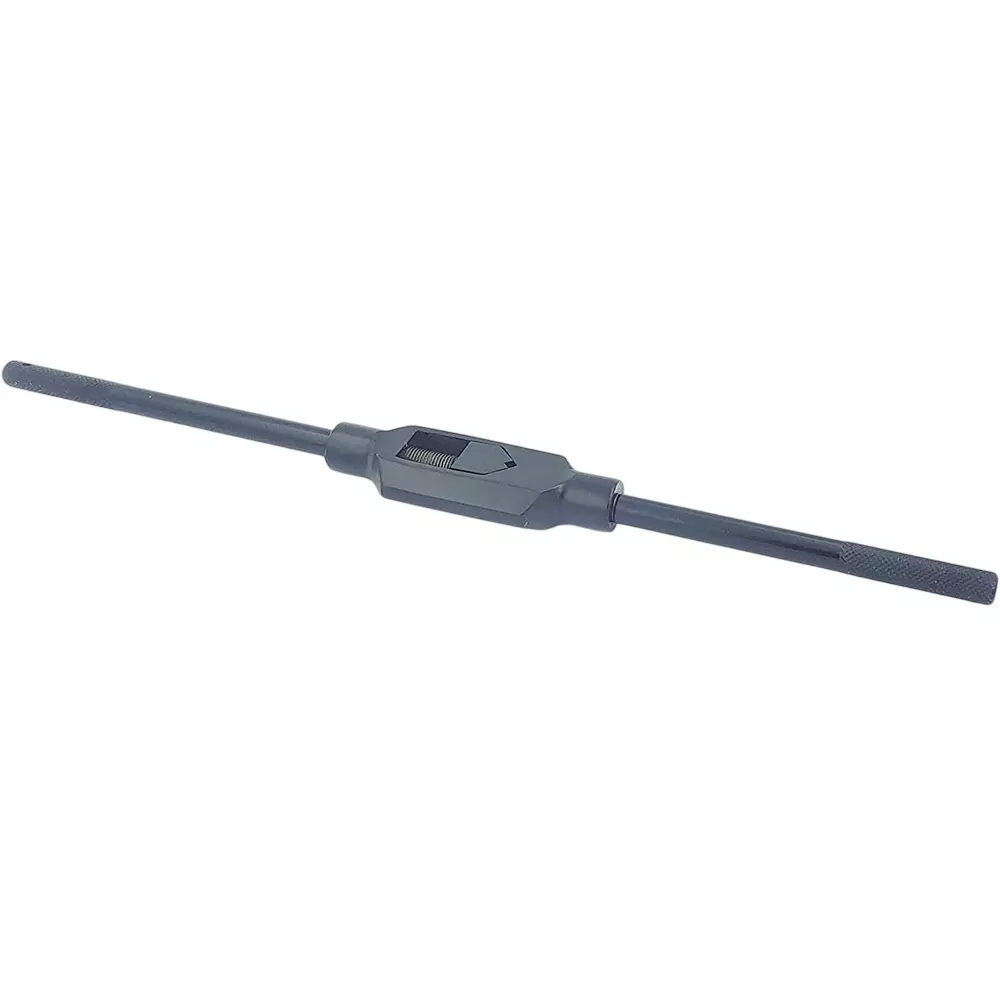 A.D INTERNATIONAL Adjustable Tap Wrench Handle Drop Forged Steel with 4 to 27 mm Capacity and 1 inch (25.4 mm) Jaw Opening Size for Tapping, Reaming, HQ-VEGS-PMBL