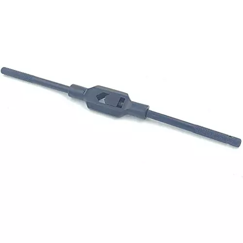 A.D INTERNATIONAL Adjustable Tap Wrench Handle Drop Forged Steel with 4 to 27 mm Capacity and 1 inch (25.4 mm) Jaw Opening Size for Tapping, Reaming, HQ-VEGS-PMBL