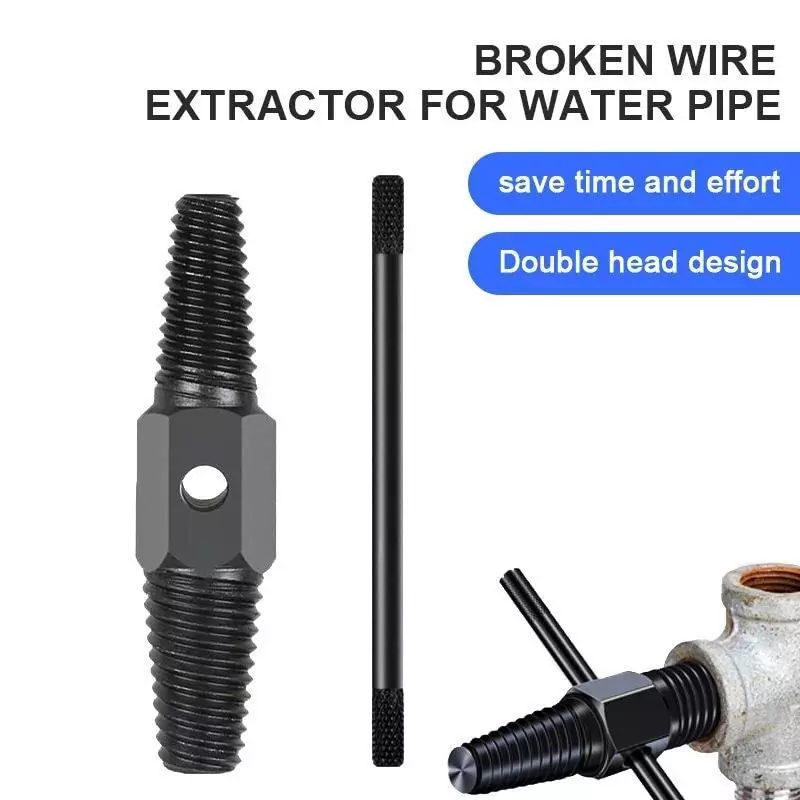 GENERIC Double Head Screw Extractor Set Tap & Faucet Damaged Wire Water Pipe Remover Tool (Set of 2)