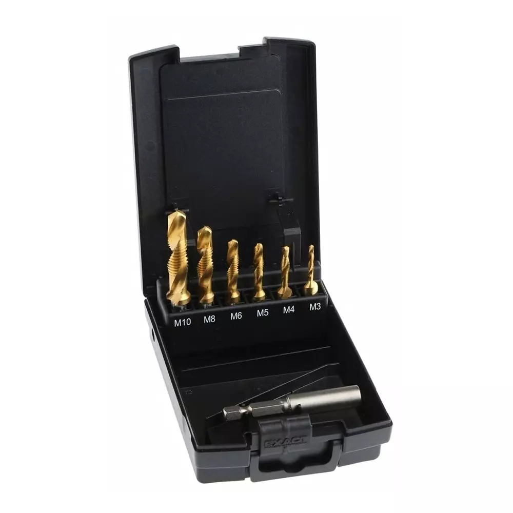 EXACT Tap Drill Set HSS 7-Piece M10 Thread, 5930