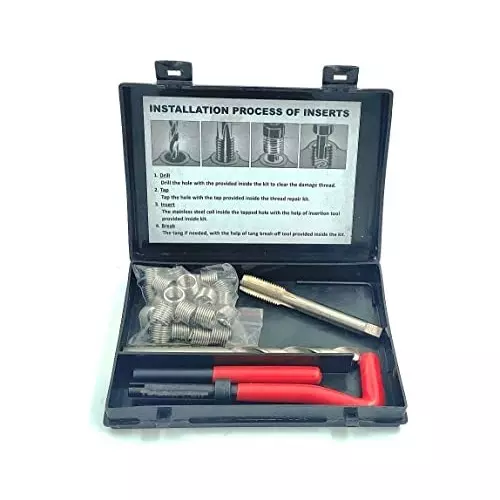 Assorts Thread Repair Helicoil Kit High Speed Steel Drill Bits M8x1.25 mm
