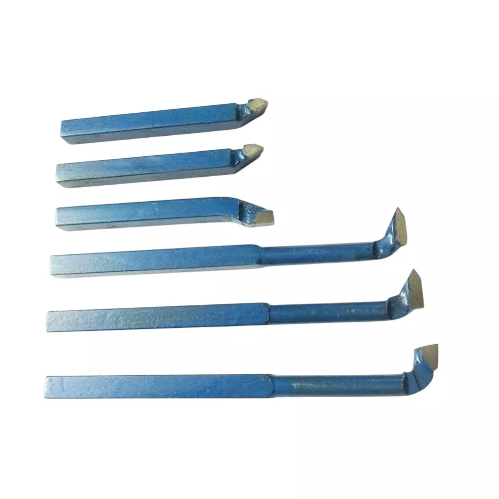Assorts Carbide Brazed Tool Set 6x6 mm Square Shank for Metal Turning, Threading & Boring (Pack of 6)