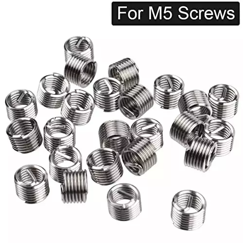 Buyohlic International Thread RepBuyohlic Internationalr Kit M5x0.8 mm Helicoil Insertion Tool for Restoring Damaged Threads, W1-0UAR-EHMY (Set of 30)