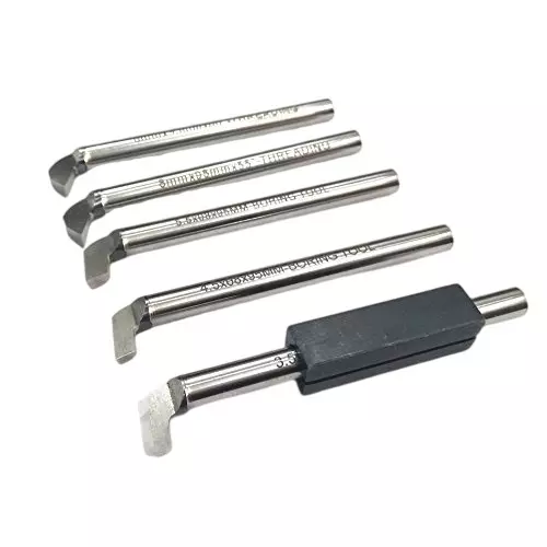 Assorts Threading & Boring Tool Set High Speed Steel 8 mm Shank Size for Lathe Machine (Pack of 5)