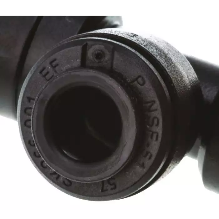 John Guest PM Series Tee Tube-to-Tube Adaptor Push In 6 mm Push In 6 mm to Push In 6 mm Tube-to-Tube Connection Style, PM0206E (Pack of 5)