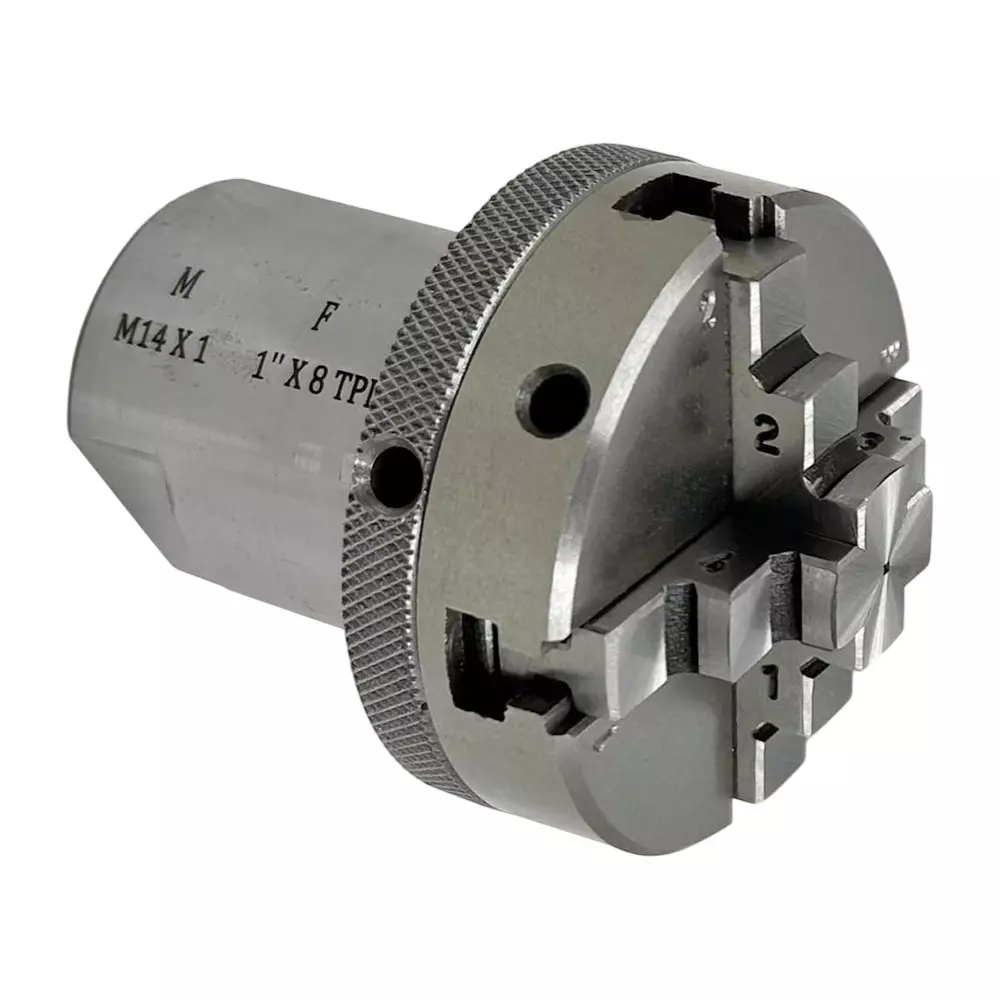 Assorts Lathe Spindle Adapter Alloy Steel M14x1 Thread 65 mm 4 Jaws 25 mm 8 TPI Self Centering Chuck