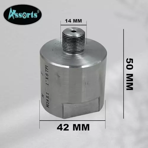 Assorts Lathe Spindle Adapter Alloy Steel M14x1 Thread 65 mm 4 Jaws 25 mm 8 TPI Self Centering Chuck