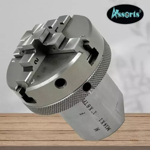 Assorts Lathe Spindle Adapter Alloy Steel M14x1 Thread 65 mm 4 Jaws 25 mm 8 TPI Self Centering Chuck