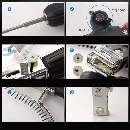 DY TOOLS Automatic Chain Nail Gun Adapter Aluminium for Electric Drill