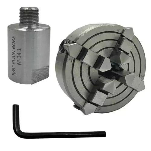 MachEl Shopsmith Mark V Lathe Spindle Adapter M14 x 1 for 70 mm 4 Jaw Chuck