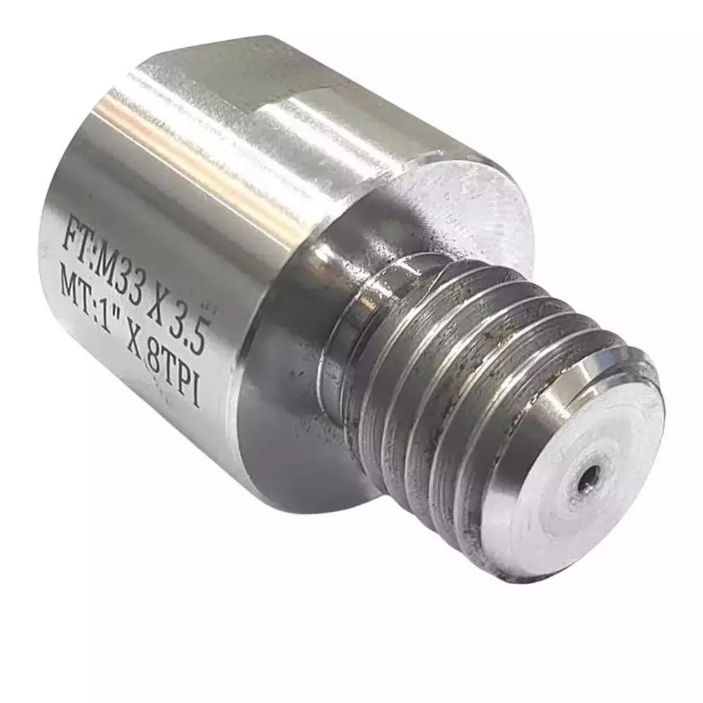 Buyohlic International Lathe Headstock Spindle Adapter Size FT M33 x 3.5 to MT 1 inch (25.4 mm) x 8 TPI for Wood Working, 3V-WYDQ-RWC4