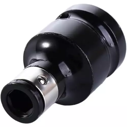 GENERIC Socket to Hex Adapter Converter Female 12.7 mm (1/2 inch) Square to Female 6.35 mm (1/4 inch) Hex High Carbon Steel Black