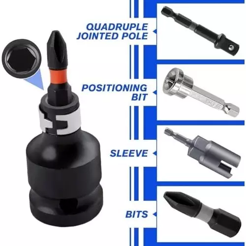 generic-1-pcs-universal-adaptive-socket-spanner-ratchet-torque-impact-wrench-adapter-quick-release-12-inch-square-drive-to-hex-converter-screw-driver-nut-setter-power-bit-holder