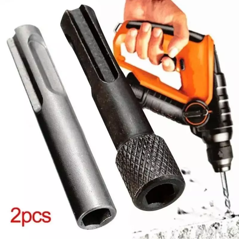 generic-2pcs-sds-screwdriver-bit-holder-socket-adaptor-14-magnetic-hex-shank-socket-nut-driver-drill-bit-screwdriver-holder-portable