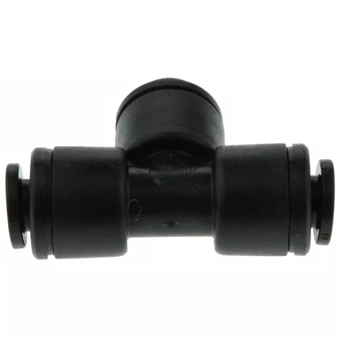 John Guest PM Series Tee Tube-to-Tube Adaptor Push In 4 mm Push In 4 mm to Push In 4 mm Tube-to-Tube Connection Style, PM0204E (Pack of 5)
