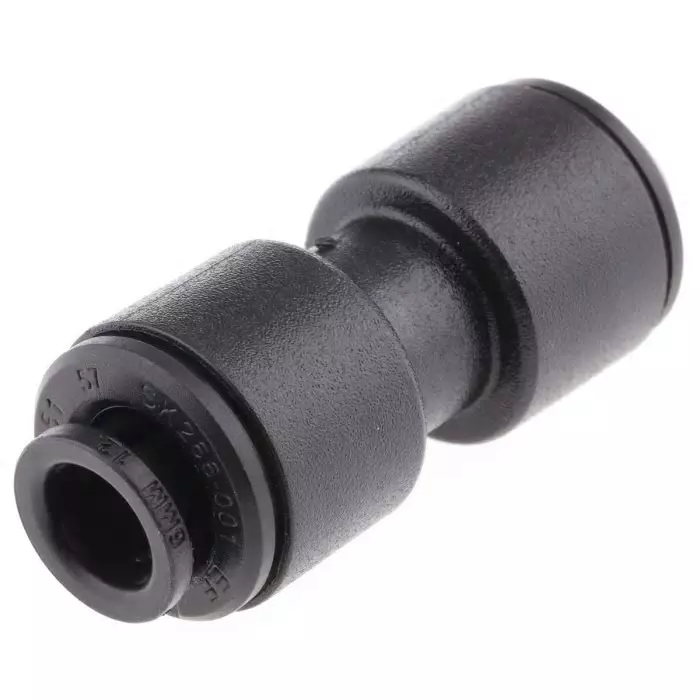 John Guest PM Series Straight Tube-to-Tube Adaptor Push In 6 mm to Push In 6 mm Tube-to-Tube Connection Style, PM0406E (Pack of 5)