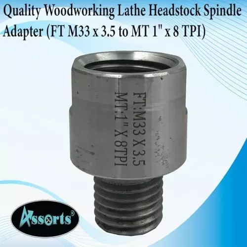 Assorts Headstock Spindle Adapter Alloy Steel (FT) M33x3.5 TPI (MT) 1 Inch x8 TPI Thread Size