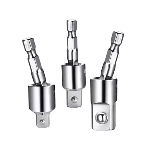 GENERIC Impact Driver Hex Swivel Converter Adapter Set 6.35 mm (1/4 inch) Hex Shank (Male) (3 Pcs Set)