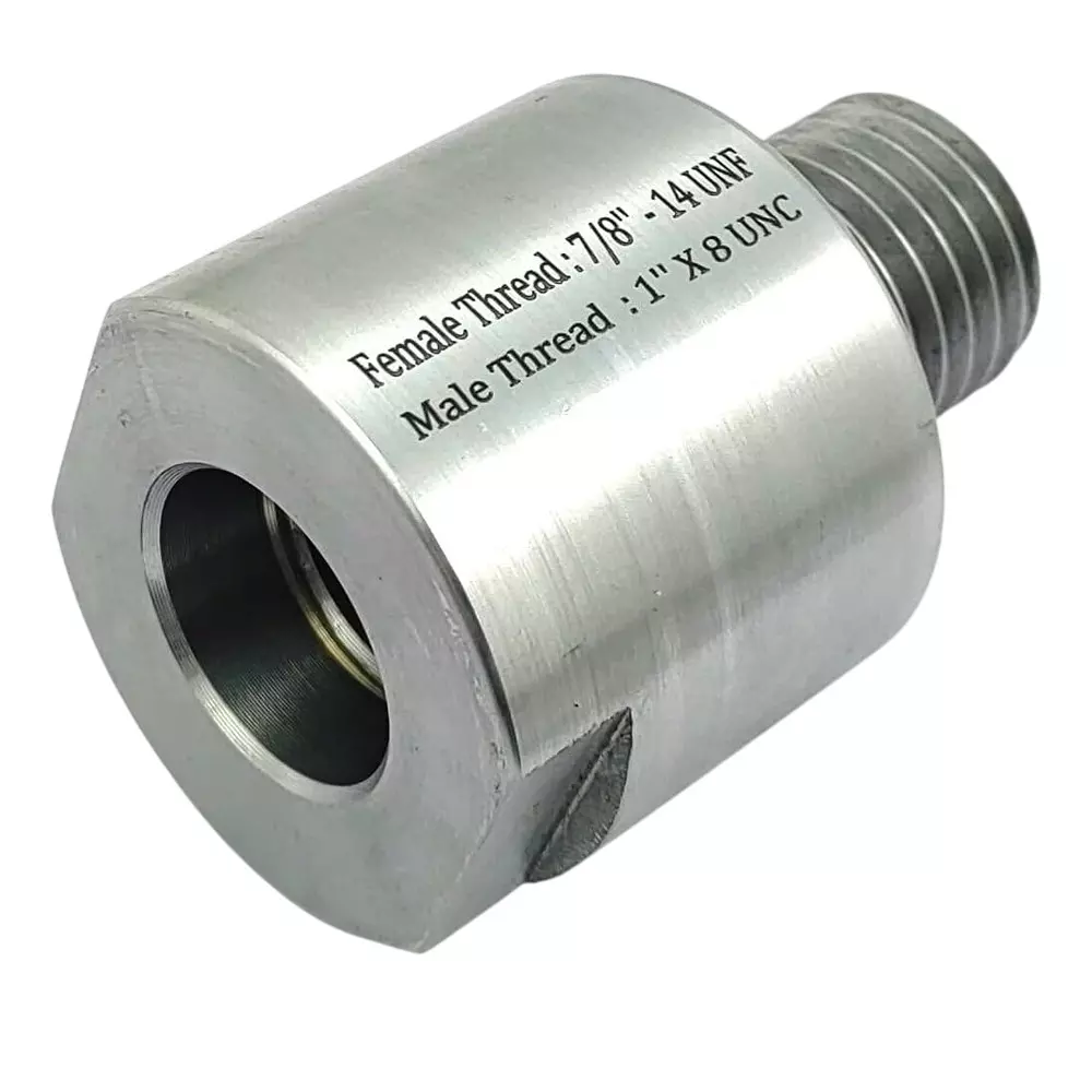 Assorts Headstock Spindle Adapter Alloy Steel UNC Male Thread 1 Inch x8 TPI to UNF Female Thread 7/8 Inch x14 TPI
