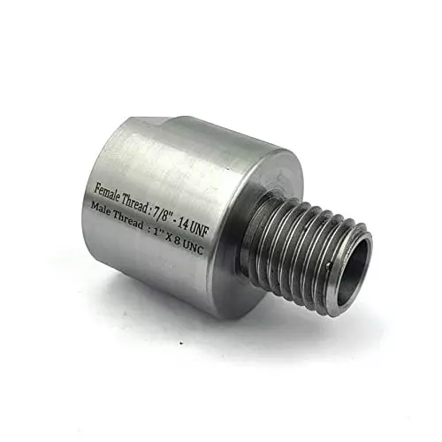 Assorts Headstock Spindle Adapter Alloy Steel UNC Male Thread 1 Inch x8 TPI to UNF Female Thread 7/8 Inch x14 TPI