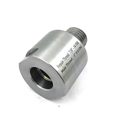 Assorts Headstock Spindle Adapter Alloy Steel UNC Male Thread 1 Inch x8 TPI to UNF Female Thread 7/8 Inch x14 TPI