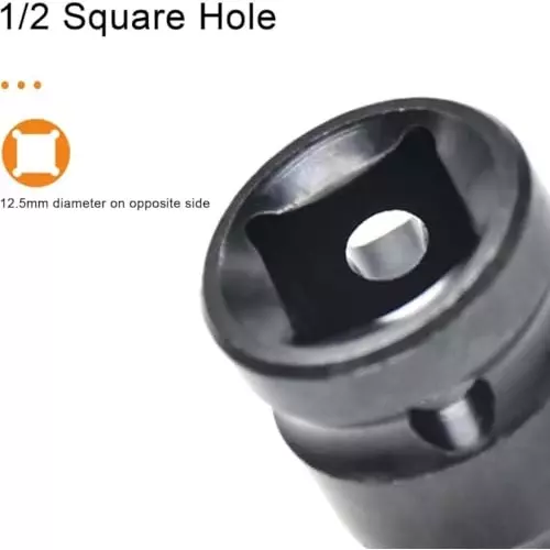 DY TOOLS High Carbon Steel Socket Adapter Hex Female Shank 12.7 & 6.35 mm (1/2 & 1/4 Inch) Thread (Pack of 2)