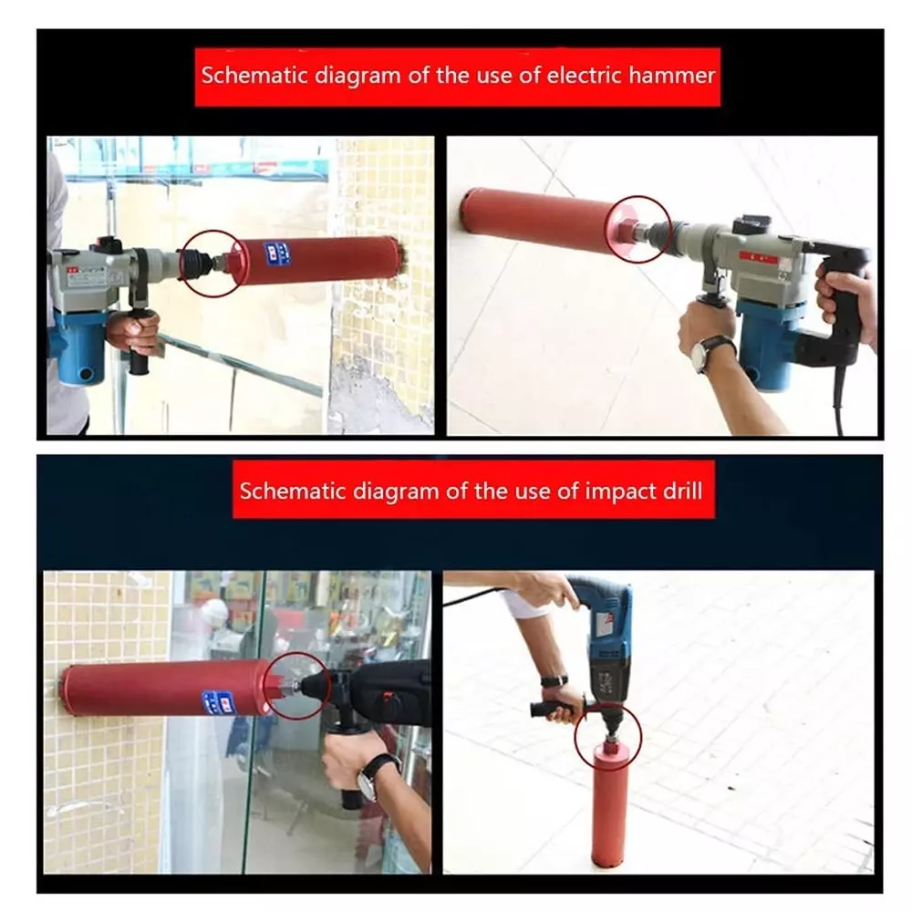 DY TOOLS M22 Core Bit Arbor Adapter Set High Carbon Steel for Electric Hammer & Compact Drill, Silver