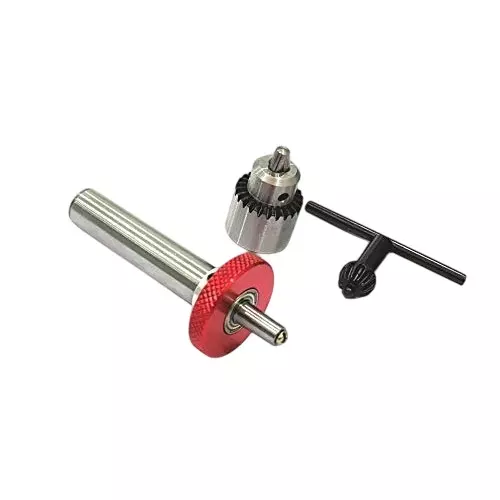A.D INTERNATIONAL Fine Micro Drill Mill Adapter Miniature Quill with 1/2 inch (12.7 mm) Straight Shank and JT0 Drill Chuck, P6-IK20-BMYT