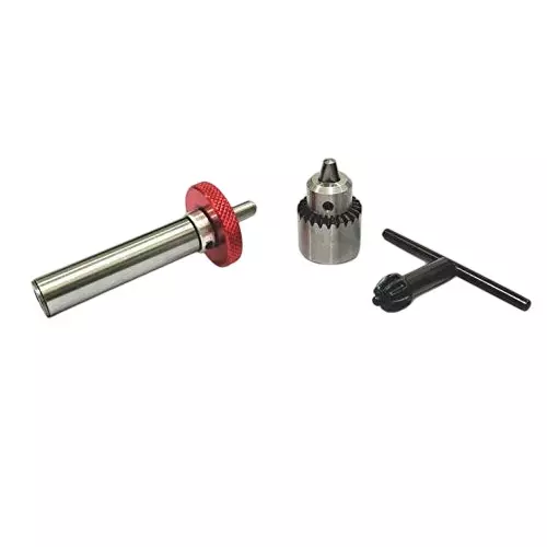 A.D INTERNATIONAL Fine Micro Drill Mill Adapter Miniature Quill with 1/2 inch (12.7 mm) Straight Shank and JT0 Drill Chuck, P6-IK20-BMYT