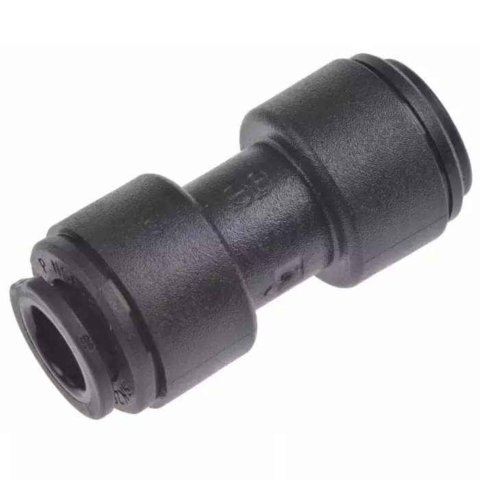 John Guest PM Series Straight Tube-to-Tube Adaptor Push In 8 mm to Push In 8 mm Tube-to-Tube Connection Style, PM0408E (Pack of 5)