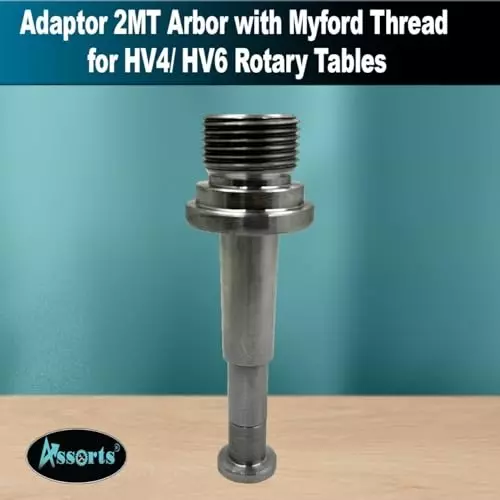 Assorts 2MT Arbor Chuck Adaptor Alloy Steel Myford Thread for HV4/ HV6 Rotary Tables