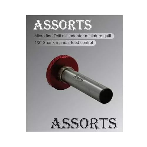 Assorts Micro Fine Drill Mill Adaptor Alloy Steel 12.7 mm Miniature Quill Shank 1/2-20 UNC