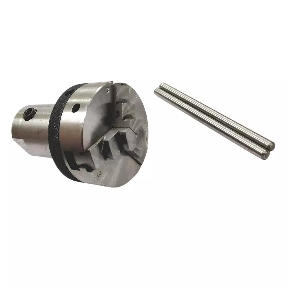 Assorts Lathe Spindle Adapter Alloy Steel M12x1 Thread 50 mm 3 Jaws 19.05 mm 16 TPI Self Centering Chuck