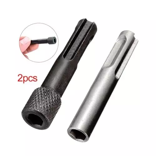 DY TOOLS Screwdriver Drill Bit Adaptor Chrome Venadium Steel Hex Shank 6.35 mm (Pack of 2)