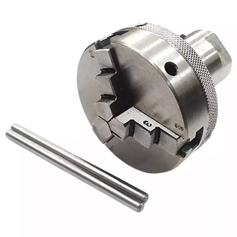 Buyohlic International Lathe Spindle Adapter for Connecting 3/4 inch (19 mm) X 16 TPI Spindle To M14 X 1 Threaded Chucks, 65 mm 3 Jaw Self-Centering Chuck, C0-111O-2ID5